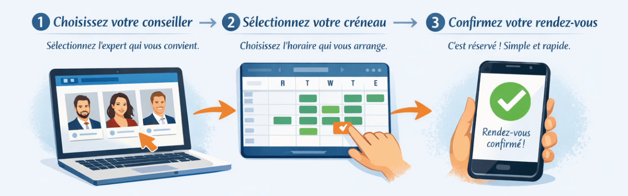 Processus de demande de rendez-vous pour la DRIS